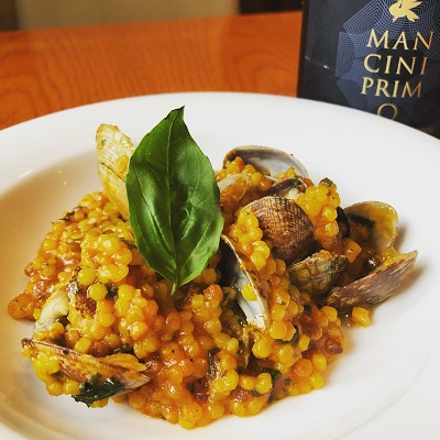 フレーゴラ アサリのサフラン風味